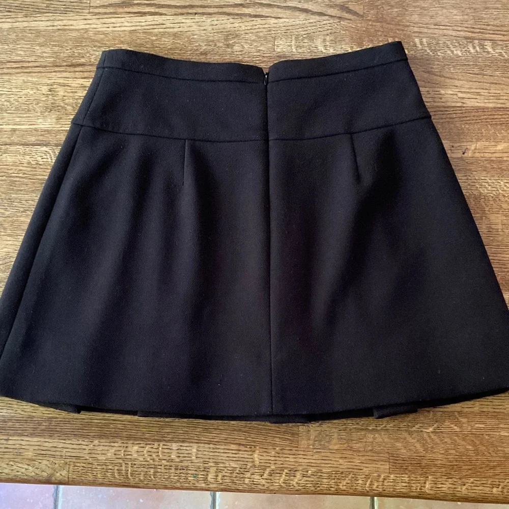 J. Crew Black A-Line Pleated Mini Skirt